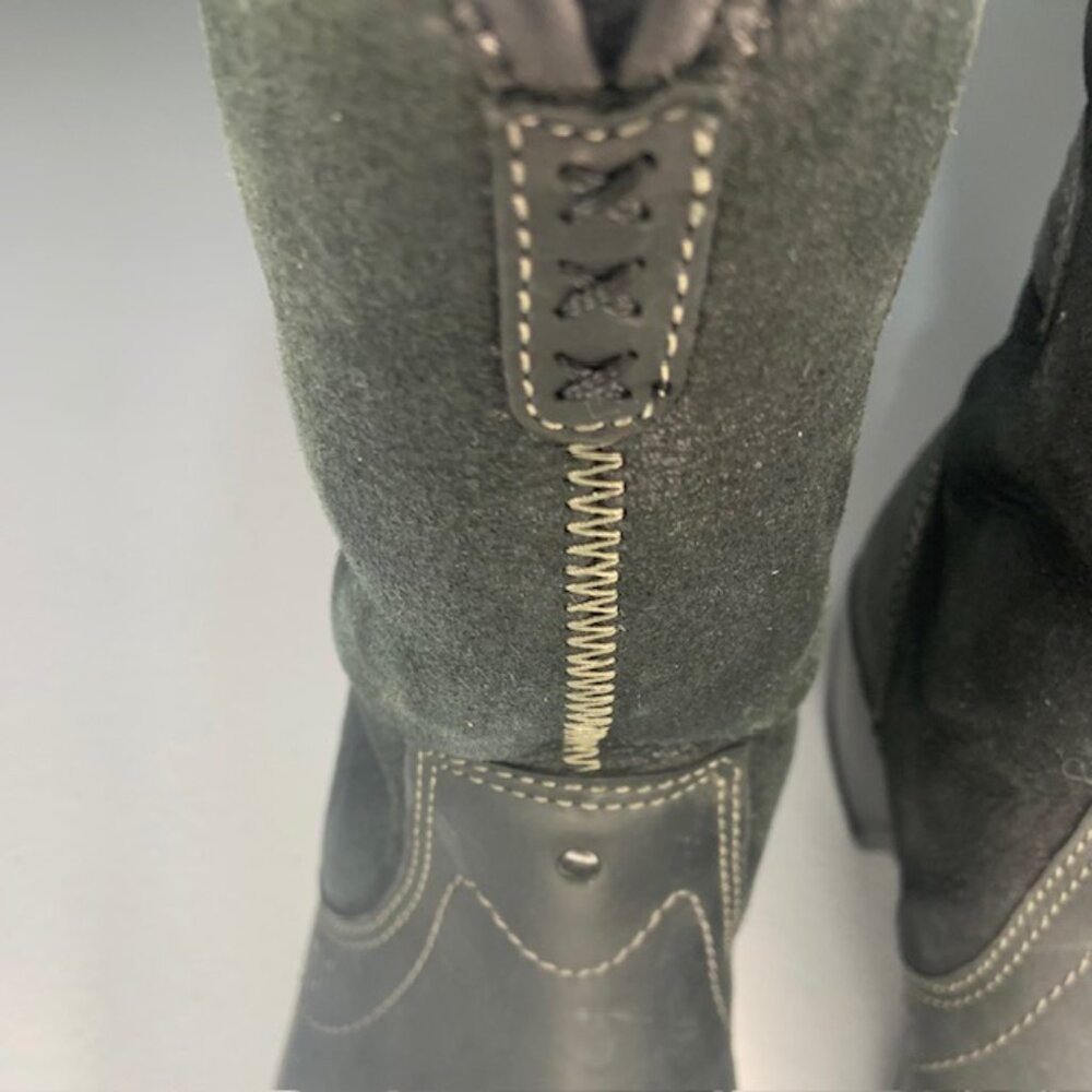 Dansko Stormy Leather Shearling Lined Clog Boots Cabin Core Size EU 37 US 6.5- 7 - Picture 3 of 11